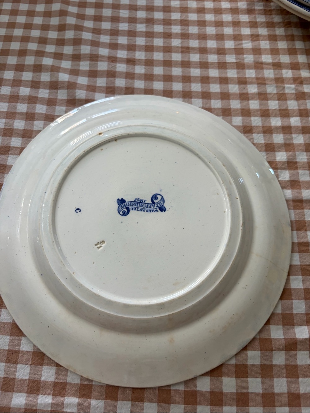 Vintage Blue and White Transferware Dinner Plate - Picture 3 of 3